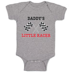 Baby Clothes Daddy's Little Racer Sports Flag with Checks Baby Bodysuits Cotton