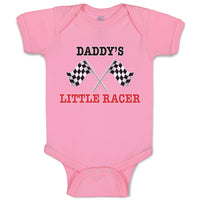 Baby Clothes Daddy's Little Racer Sports Flag with Checks Baby Bodysuits Cotton