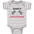 Baby Clothes Daddy's Little Racer Sports Flag with Checks Baby Bodysuits Cotton