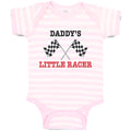 Baby Clothes Daddy's Little Racer Sports Flag with Checks Baby Bodysuits Cotton