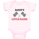 Baby Clothes Daddy's Little Racer Sports Flag with Checks Baby Bodysuits Cotton