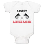 Baby Clothes Daddy's Little Racer Sports Flag with Checks Baby Bodysuits Cotton