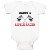 Baby Clothes Daddy's Little Racer Sports Flag with Checks Baby Bodysuits Cotton