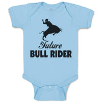 Baby Clothes Future Bull Rider Sports Silhouette Baby Bodysuits Cotton