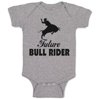 Baby Clothes Future Bull Rider Sports Silhouette Baby Bodysuits Cotton