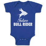 Baby Clothes Future Bull Rider Sports Silhouette Baby Bodysuits Cotton