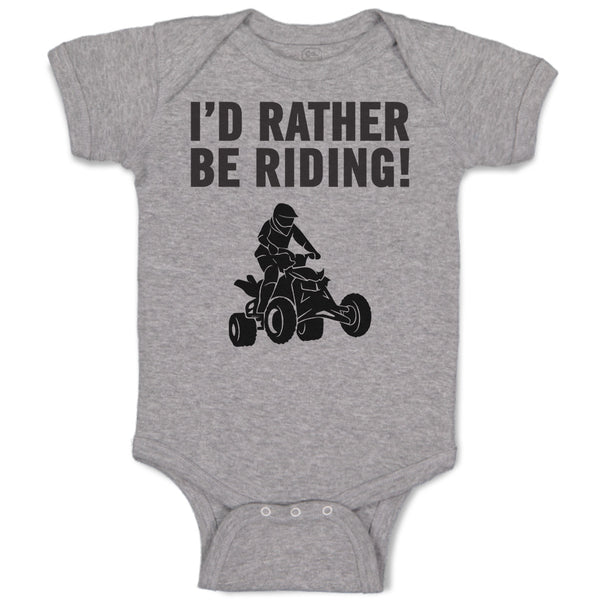 Baby Clothes I'D Rather Be Riding! Sports Rider Bike Race Baby Bodysuits Cotton