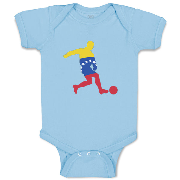 Baby Clothes Soccer Player Venezuela Sports Soccer Baby Bodysuits Cotton