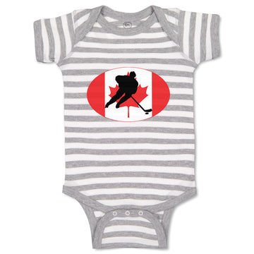 Baby Clothes Hockey Player Canada Baby Bodysuits Boy & Girl Cotton