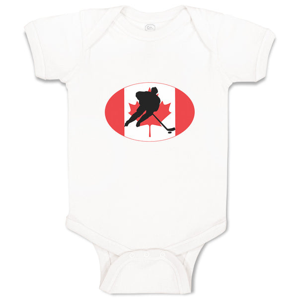 Baby Clothes Hockey Player Canada Baby Bodysuits Boy & Girl Cotton