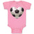 Baby Clothes Soccer Heart Baby Bodysuits Boy & Girl Newborn Clothes Cotton