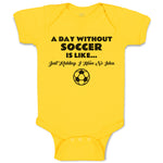 Baby Clothes A Day Without Soccer Is like Just Kidding I Have No Idea Sport Ball