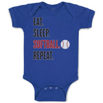 Eat. Sleep. Softball. Repeat. Sports Ball