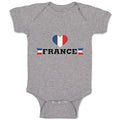 Baby Clothes An Heart France Flag Baby Bodysuits Boy & Girl Cotton