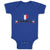 Baby Clothes An Heart France Flag Baby Bodysuits Boy & Girl Cotton