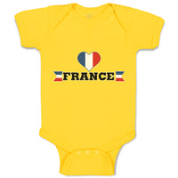 Baby Clothes An Heart France Flag Baby Bodysuits Boy & Girl Cotton