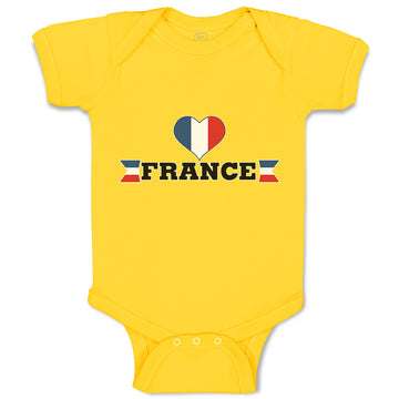 Baby Clothes An Heart France Flag Baby Bodysuits Boy & Girl Cotton