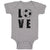 Baby Clothes Love Football Sports Ball Silhouette Baby Bodysuits Cotton