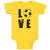 Baby Clothes Love Football Sports Ball Silhouette Baby Bodysuits Cotton