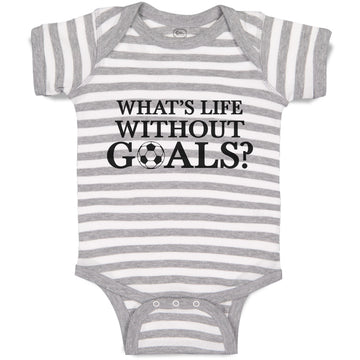 Baby Clothes Whats's Life Without Goals Sports Football Ball Baby Bodysuits