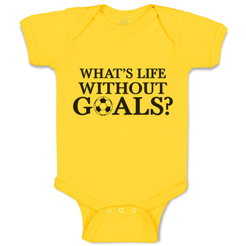 Baby Clothes Whats's Life Without Goals Sports Football Ball Baby Bodysuits