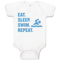 Eat. Sleep. Swin. Repeat. Sports Swimmer Swimming Water