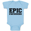 Baby Clothes Epic Swimming Sports Silhouette Baby Bodysuits Boy & Girl Cotton