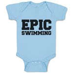 Baby Clothes Epic Swimming Sports Silhouette Baby Bodysuits Boy & Girl Cotton