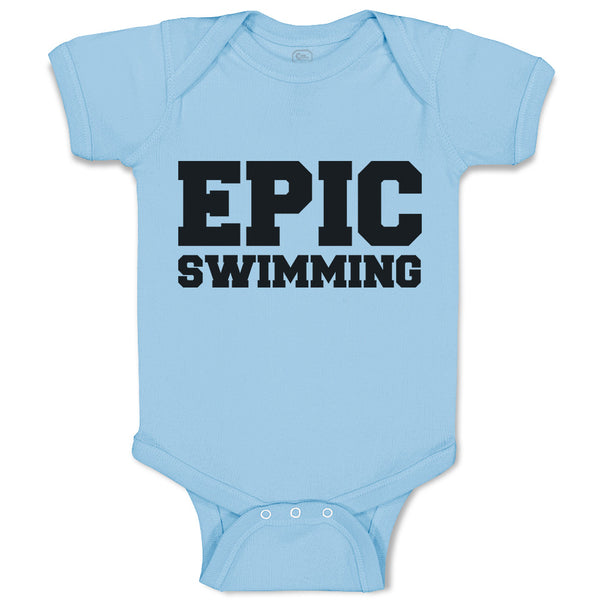 Baby Clothes Epic Swimming Sports Silhouette Baby Bodysuits Boy & Girl Cotton