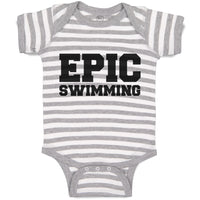 Baby Clothes Epic Swimming Sports Silhouette Baby Bodysuits Boy & Girl Cotton