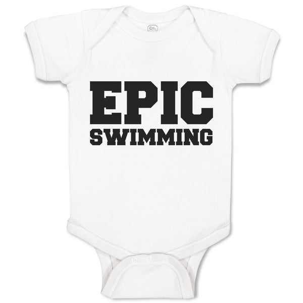 Baby Clothes Epic Swimming Sports Silhouette Baby Bodysuits Boy & Girl Cotton