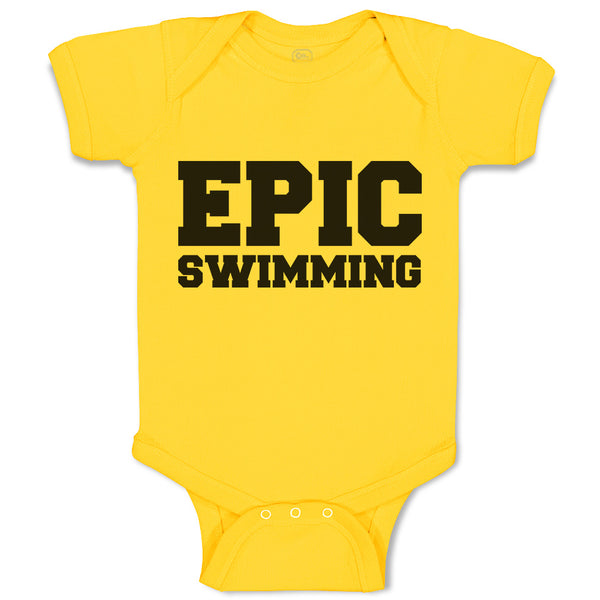 Baby Clothes Epic Swimming Sports Silhouette Baby Bodysuits Boy & Girl Cotton