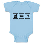 Baby Clothes Eat Sleep Table Tennis Sport Baby Bodysuits Boy & Girl Cotton