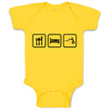 Baby Clothes Eat Sleep Table Tennis Sport Baby Bodysuits Boy & Girl Cotton