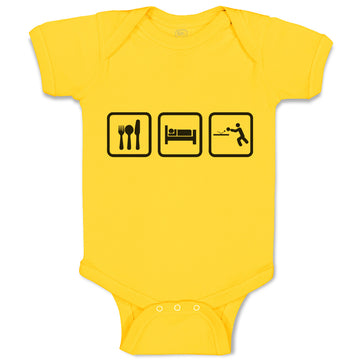 Baby Clothes Eat Sleep Table Tennis Sport Baby Bodysuits Boy & Girl Cotton