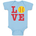 Baby Clothes Love Sports Baseball Ball Baby Bodysuits Boy & Girl Cotton