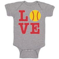 Baby Clothes Love Sports Baseball Ball Baby Bodysuits Boy & Girl Cotton