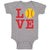 Baby Clothes Love Sports Baseball Ball Baby Bodysuits Boy & Girl Cotton