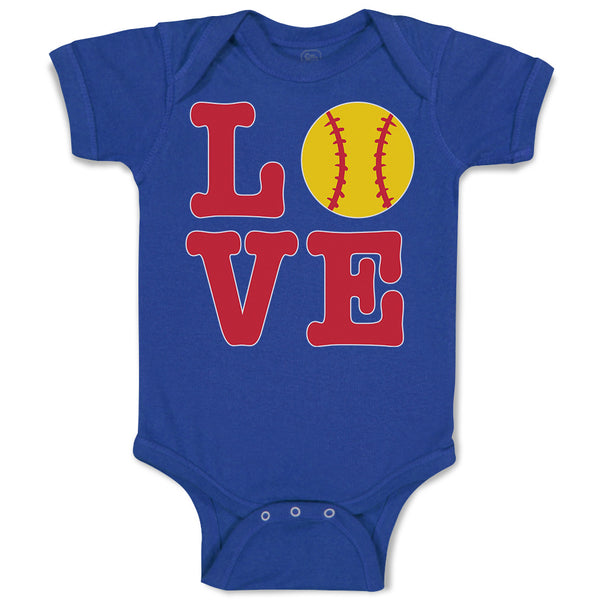 Baby Clothes Love Sports Baseball Ball Baby Bodysuits Boy & Girl Cotton
