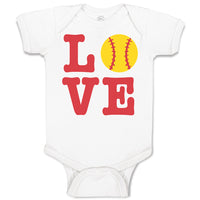 Baby Clothes Love Sports Baseball Ball Baby Bodysuits Boy & Girl Cotton