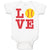 Baby Clothes Love Sports Baseball Ball Baby Bodysuits Boy & Girl Cotton