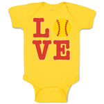 Baby Clothes Love Sports Baseball Ball Baby Bodysuits Boy & Girl Cotton