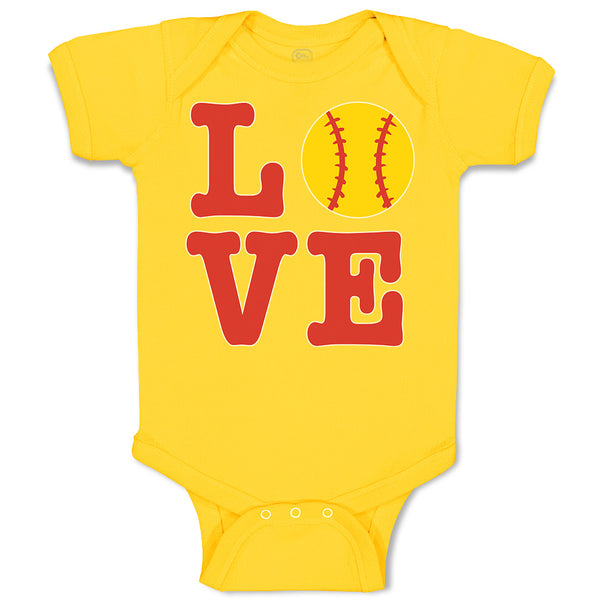 Baby Clothes Love Sports Baseball Ball Baby Bodysuits Boy & Girl Cotton