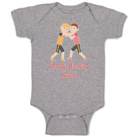 Baby Clothes Daddy's Wrestling Buddy Sports Name Boys Fighting Baby Bodysuits