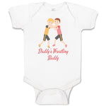 Baby Clothes Daddy's Wrestling Buddy Sports Name Boys Fighting Baby Bodysuits