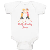 Baby Clothes Daddy's Wrestling Buddy Sports Name Boys Fighting Baby Bodysuits