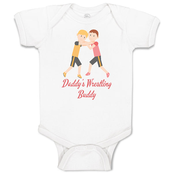 Baby Clothes Daddy's Wrestling Buddy Sports Name Boys Fighting Baby Bodysuits