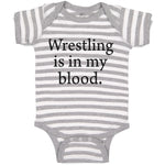 Baby Clothes Wrestling Is in My Blood Sport Name Baby Bodysuits Cotton