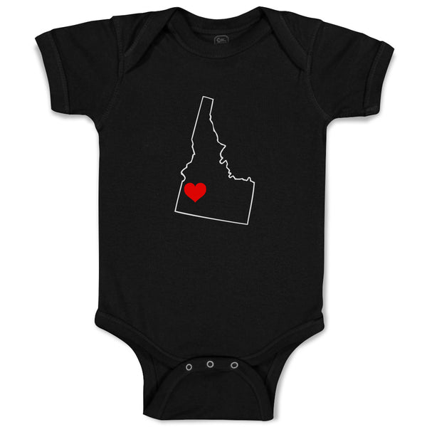 Baby Clothes Idaho Heart Love States Baby Bodysuits Boy & Girl Cotton