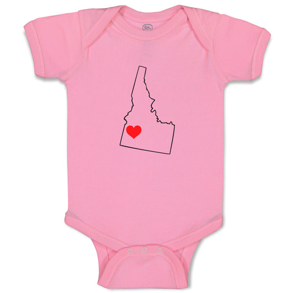 Baby Clothes Idaho Heart Love States Baby Bodysuits Boy & Girl Cotton